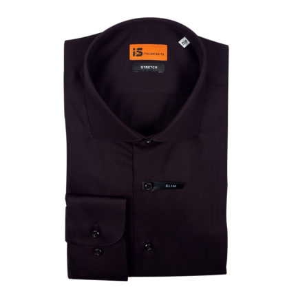 Chemise business noir col italien